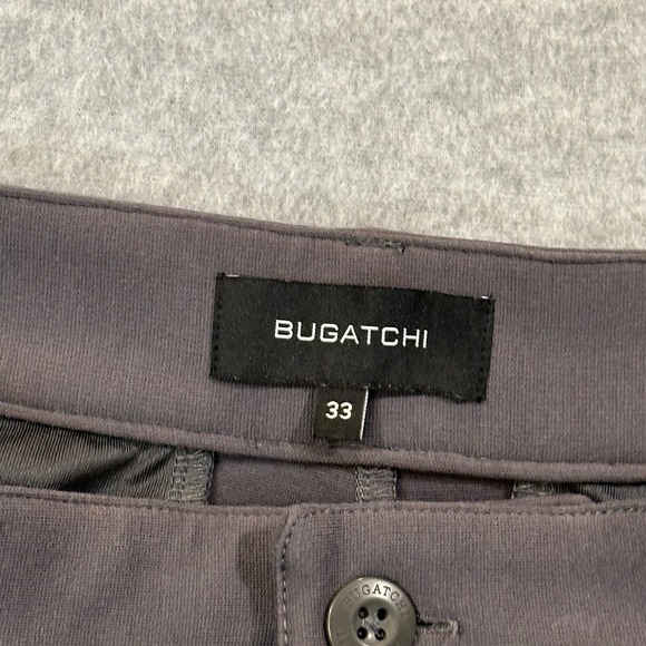 Bugatchi Soft Touch Casual Pants Charcoal Mens 33‎ Comfort Stretch Zipper - Picture 5 of 8